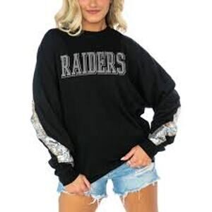 Las Vegas Raiders Gameday Couture Sequin Top NWOT Size M